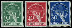 Währungsgeschädigte 1949, postfrischer Kabinettsatz. Mi. 350,-€
